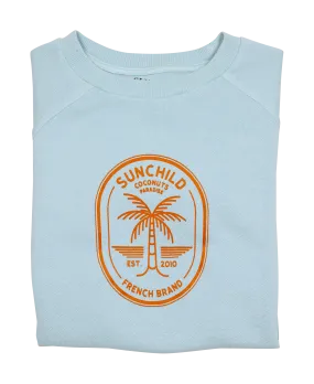 COCONUT - Sudadera de algodón con cuello redondo en azul