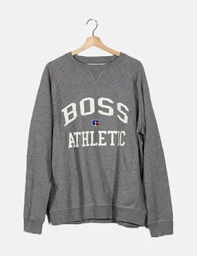 Hugo Boss Sudadera gris manga larga