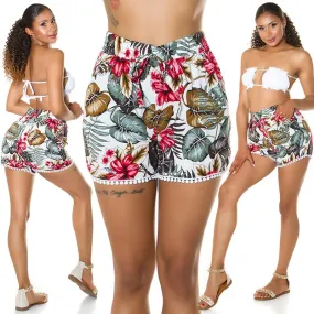 Short de verano con bolsillos Blanco